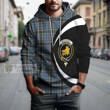 MacTavish Dress Tartan Hoodie with Family Crest Circle Style