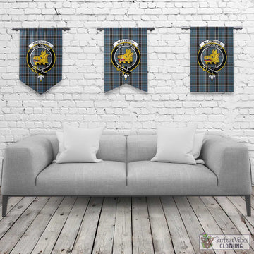 MacTavish Dress Tartan Gonfalon, Tartan Banner with Family Crest