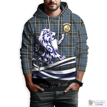 MacTavish Dress Tartan Hoodie with Alba Gu Brath Regal Lion Emblem