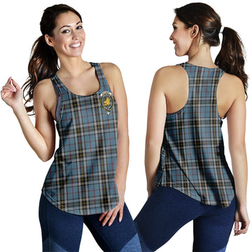 MacTavish Dress Tartan Women Racerback Tanks with Family Crest