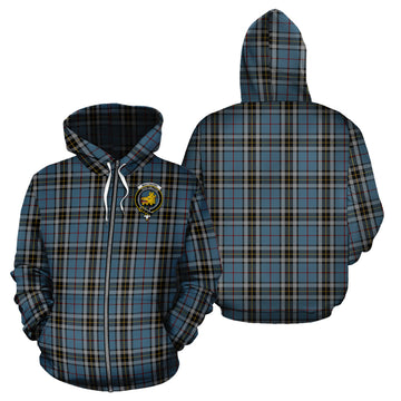 MacTavish Dress Tartan Hoodie with Family Crest