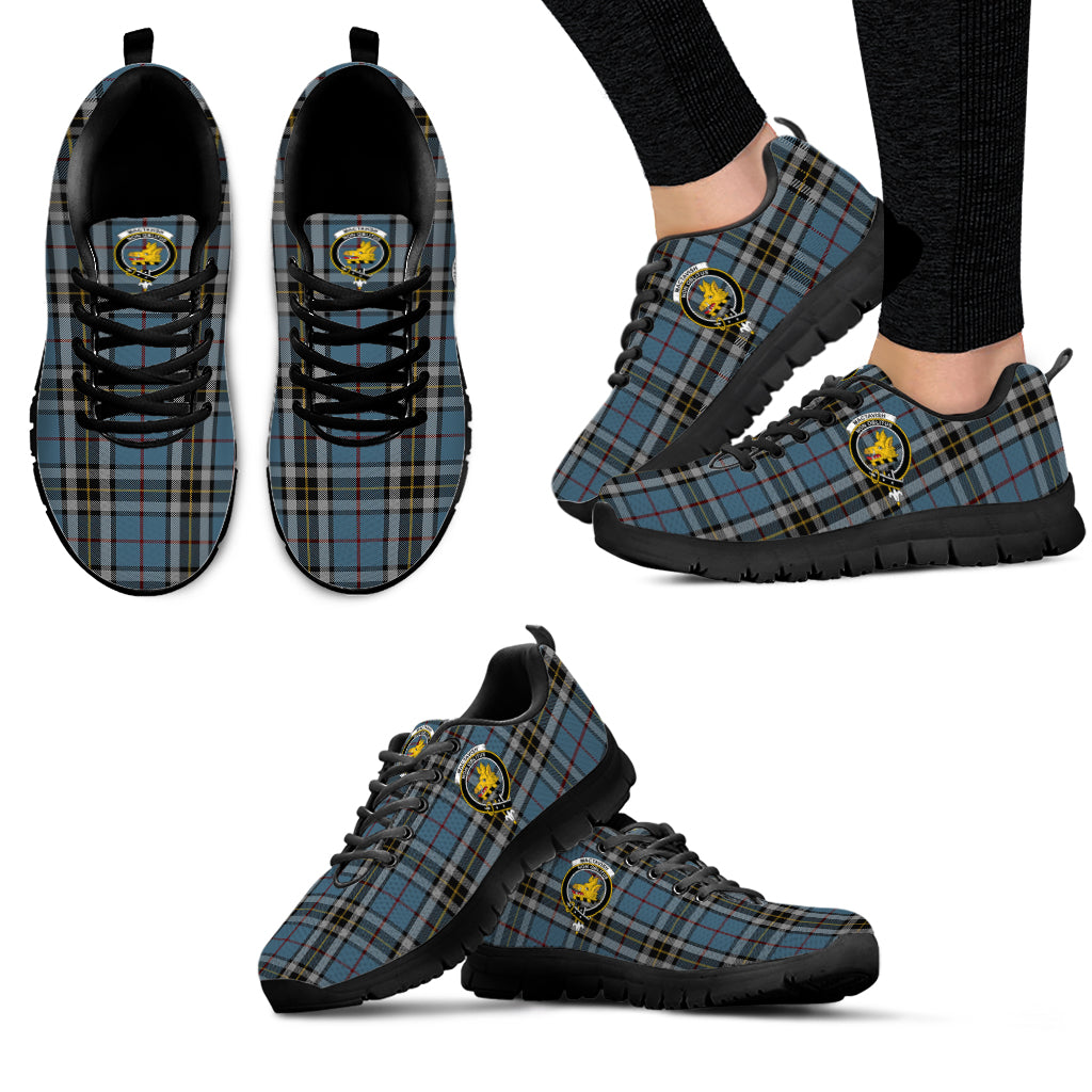 MacTavish Dress Tartan Sneakers with Family Crest - Tartan Vibes Clothing