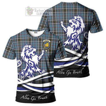 MacTavish Dress Tartan Cotton T-shirt with Alba Gu Brath Regal Lion Emblem