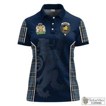 MacTavish Dress Tartan Women's Polo Shirt with Family Crest and Lion Rampant Vibes Sport Style