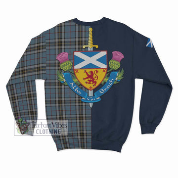 MacTavish Dress Tartan Sweatshirt Alba with Scottish Lion Royal Arm Half Style