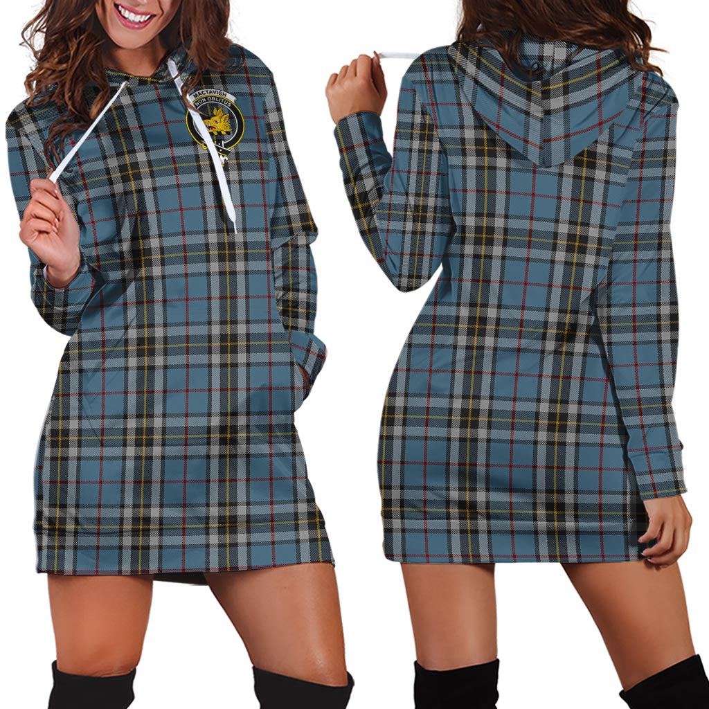 MacTavish Dress Tartan Hoodie Dress with Family Crest - Tartan Vibes Clothing