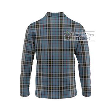 MacTavish Dress Tartan Long Sleeve Polo Shirt with Family Crest DNA In Me Style