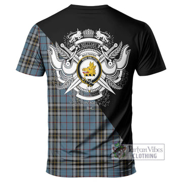 MacTavish Dress Tartan T-Shirt with Family Crest and Military Logo Style