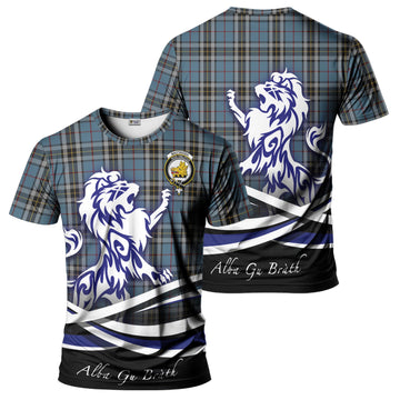 MacTavish Dress Tartan T-Shirt with Alba Gu Brath Regal Lion Emblem