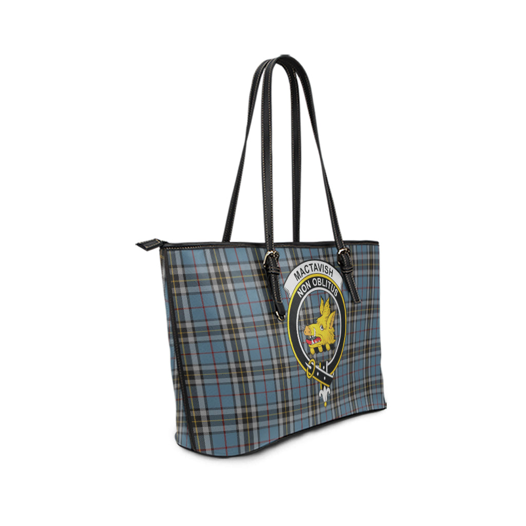 mactavish-dress-tartan-leather-tote-bag-with-family-crest