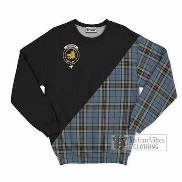 MacTavish Dress Tartan Sweatshirt with Family Crest and Military Logo Style