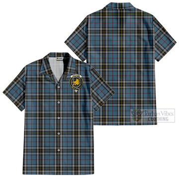 MacTavish Dress Tartan Cotton Hawaiian Shirt with Family Crest