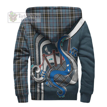 MacTavish Dress Tartan Sherpa Hoodie with Epic Bagpipe Style