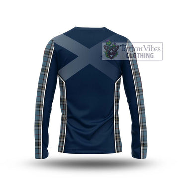 MacTavish Dress Tartan Long Sleeve T-Shirt with Family Crest and Lion Rampant Vibes Sport Style