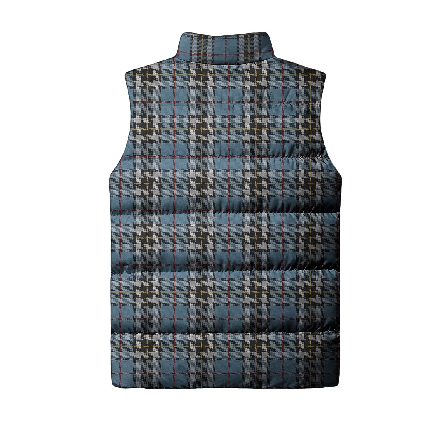 MacTavish Dress Tartan Sleeveless Puffer Jacket with Family Crest - Tartanvibesclothing