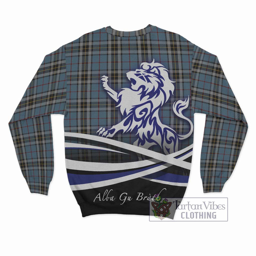 MacTavish Dress Tartan Sweatshirt with Alba Gu Brath Regal Lion Emblem - Tartanvibesclothing Shop