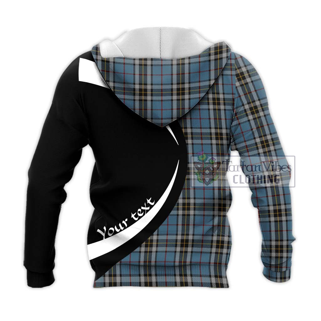 MacTavish Dress Tartan Knitted Hoodie with Family Crest Circle Style - Tartan Vibes Clothing