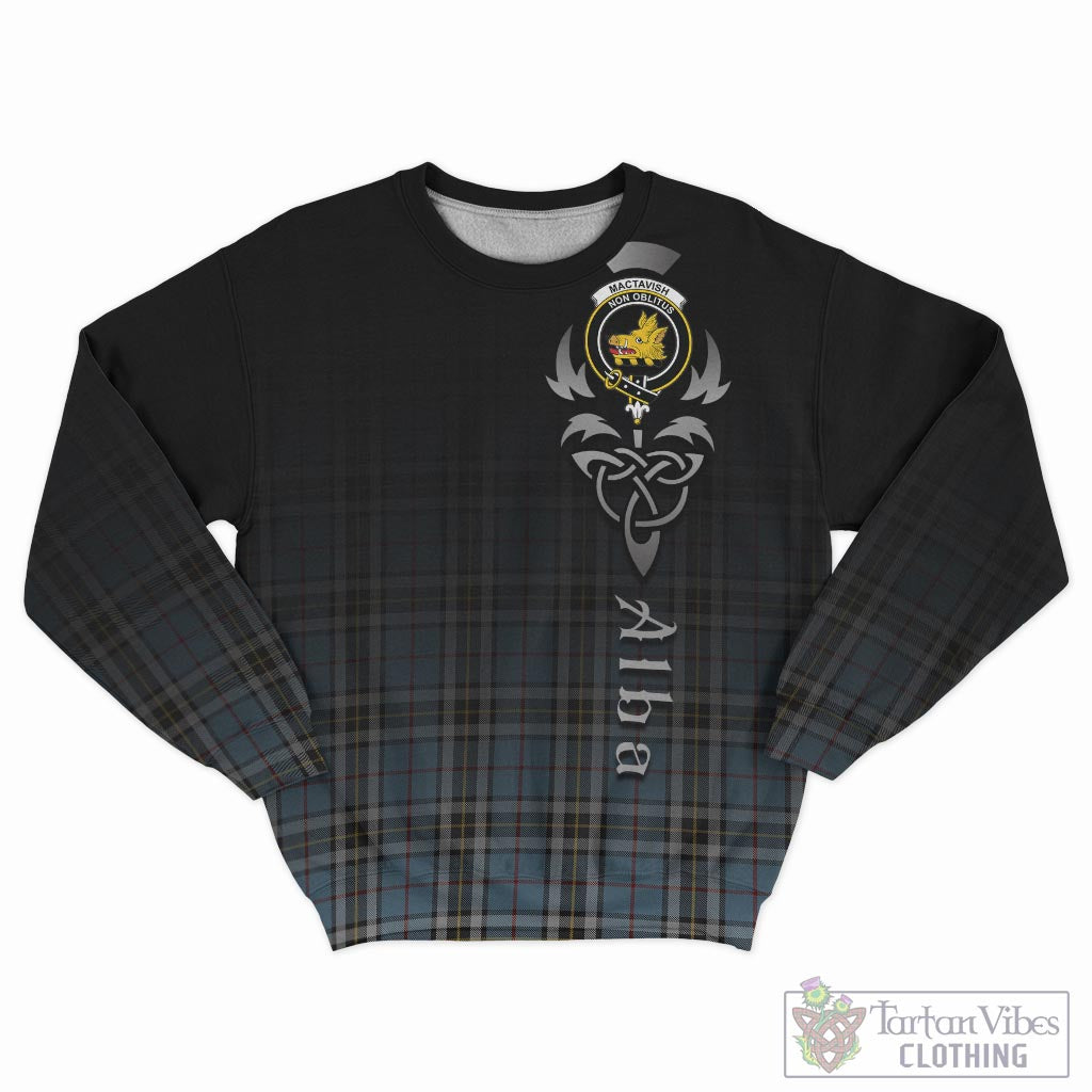 Tartan Vibes Clothing MacTavish Dress Tartan Sweatshirt Featuring Alba Gu Brath Family Crest Celtic Inspired