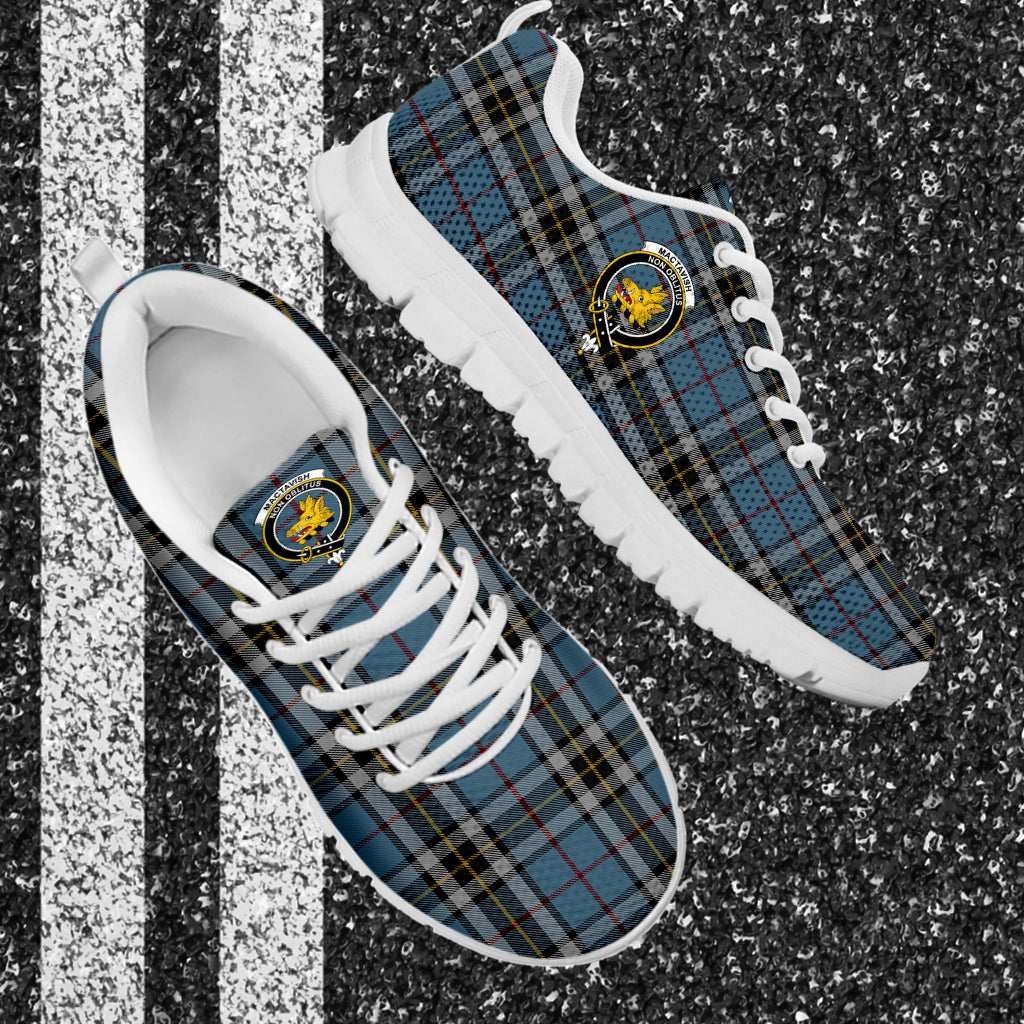 MacTavish Dress Tartan Sneakers with Family Crest - Tartan Vibes Clothing