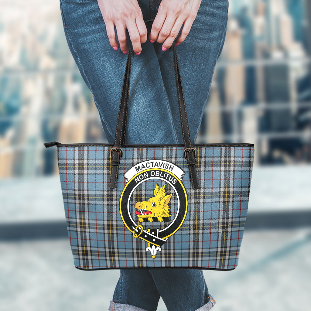 mactavish-dress-tartan-leather-tote-bag-with-family-crest