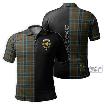 MacTavish Hunting Tartan Polo Shirt with Family Crest and Half Of Me Style