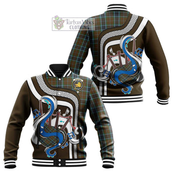 MacTavish Hunting Tartan Baseball Jacket with Epic Bagpipe Style