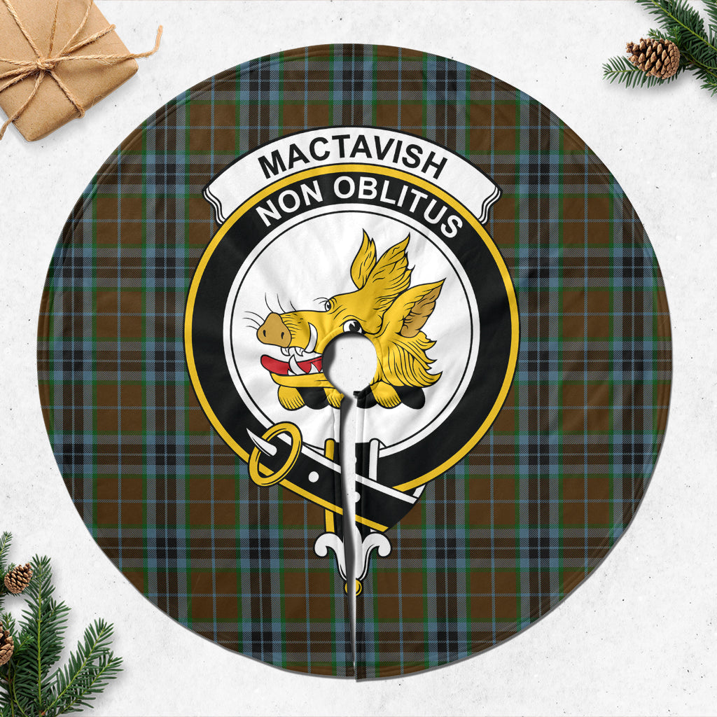 mactavish-hunting-tartan-christmas-tree-skirt-with-family-crest