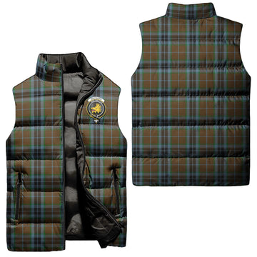 MacTavish Hunting Tartan Sleeveless Puffer Jacket with Family Crest