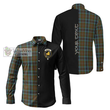 MacTavish Hunting Tartan Long Sleeve Button Shirt with Family Crest and Half Of Me Style