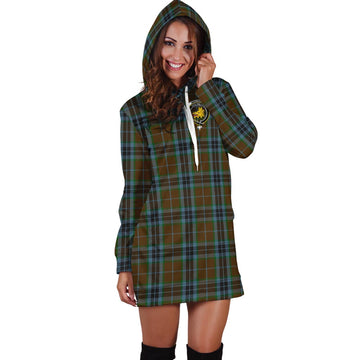 MacTavish Hunting Tartan Hoodie Dress with Family Crest