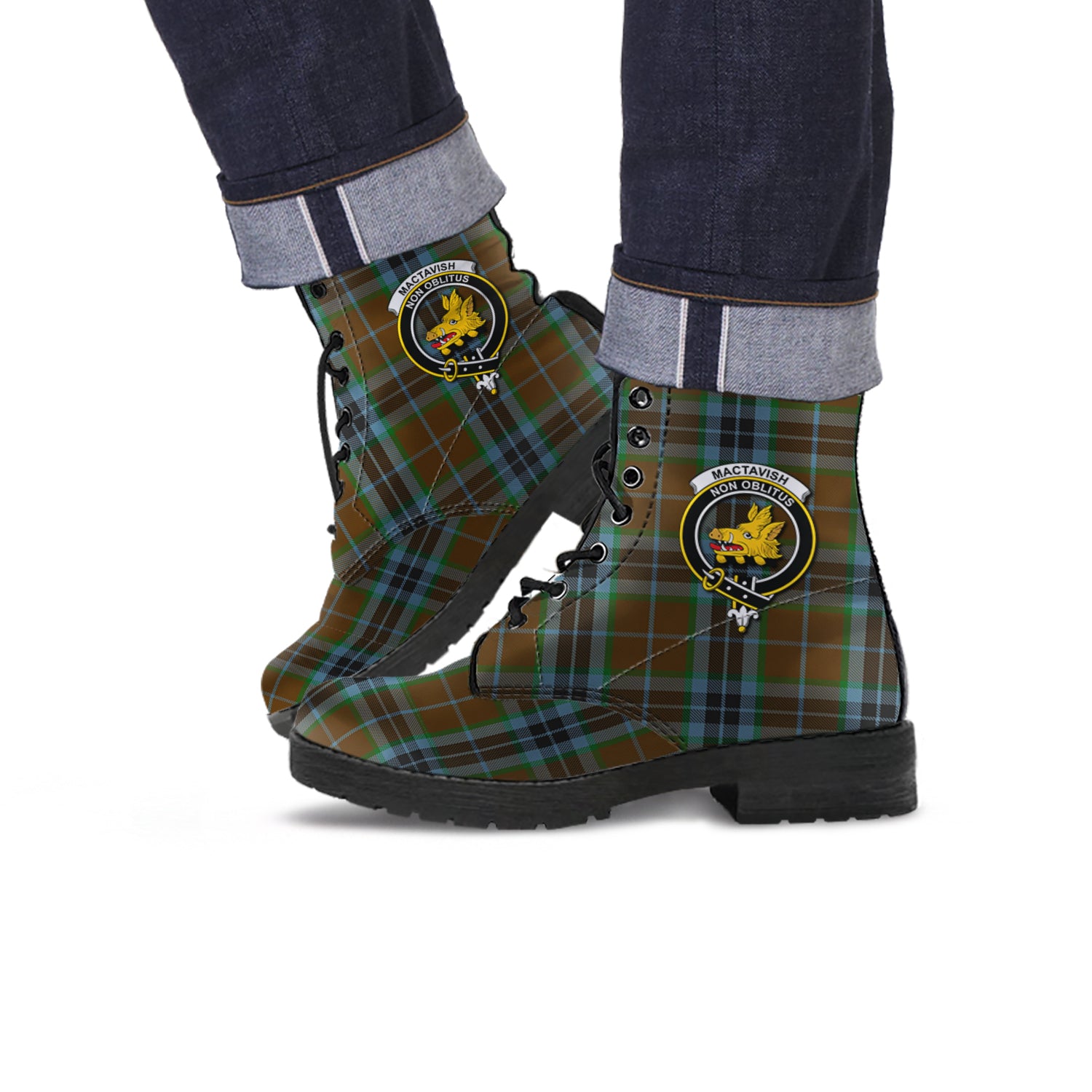 mactavish-hunting-tartan-leather-boots-with-family-crest