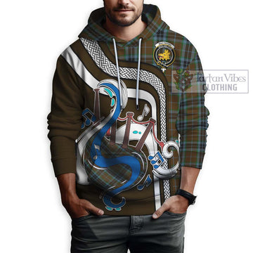 MacTavish Hunting Tartan Hoodie with Epic Bagpipe Style