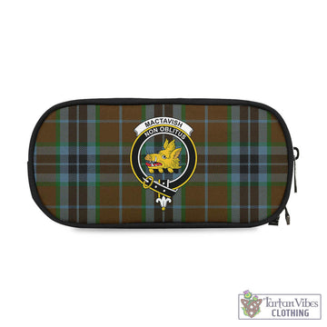 MacTavish Hunting Tartan Pen and Pencil Case with Family Crest