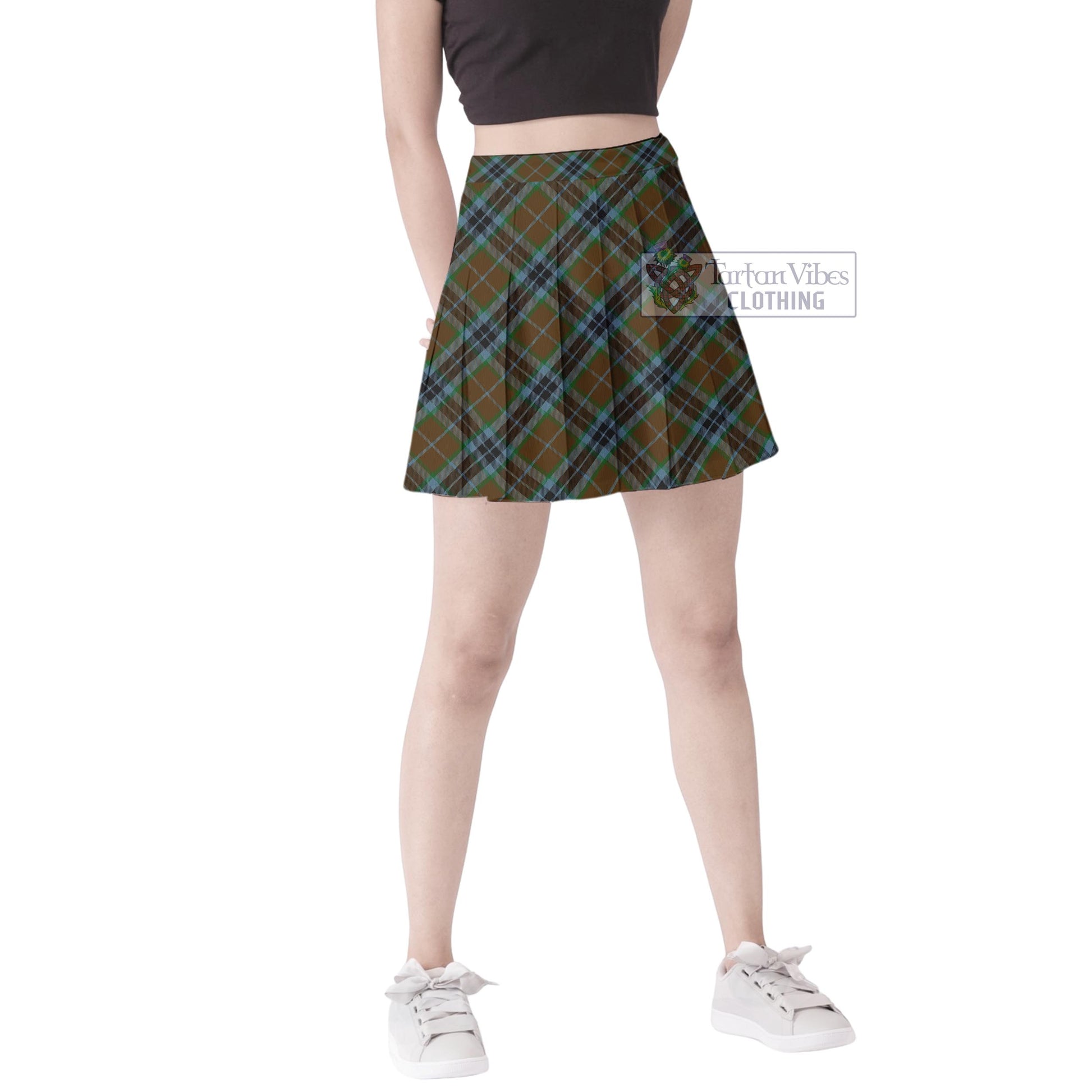 Tartan Vibes Clothing MacTavish Hunting Tartan Women's Plated Mini Skirt