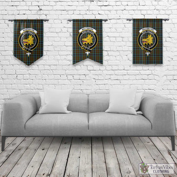 MacTavish Hunting Tartan Gonfalon, Tartan Banner with Family Crest