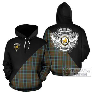 MacTavish Hunting Tartan Hoodie with Family Crest and Military Logo Style