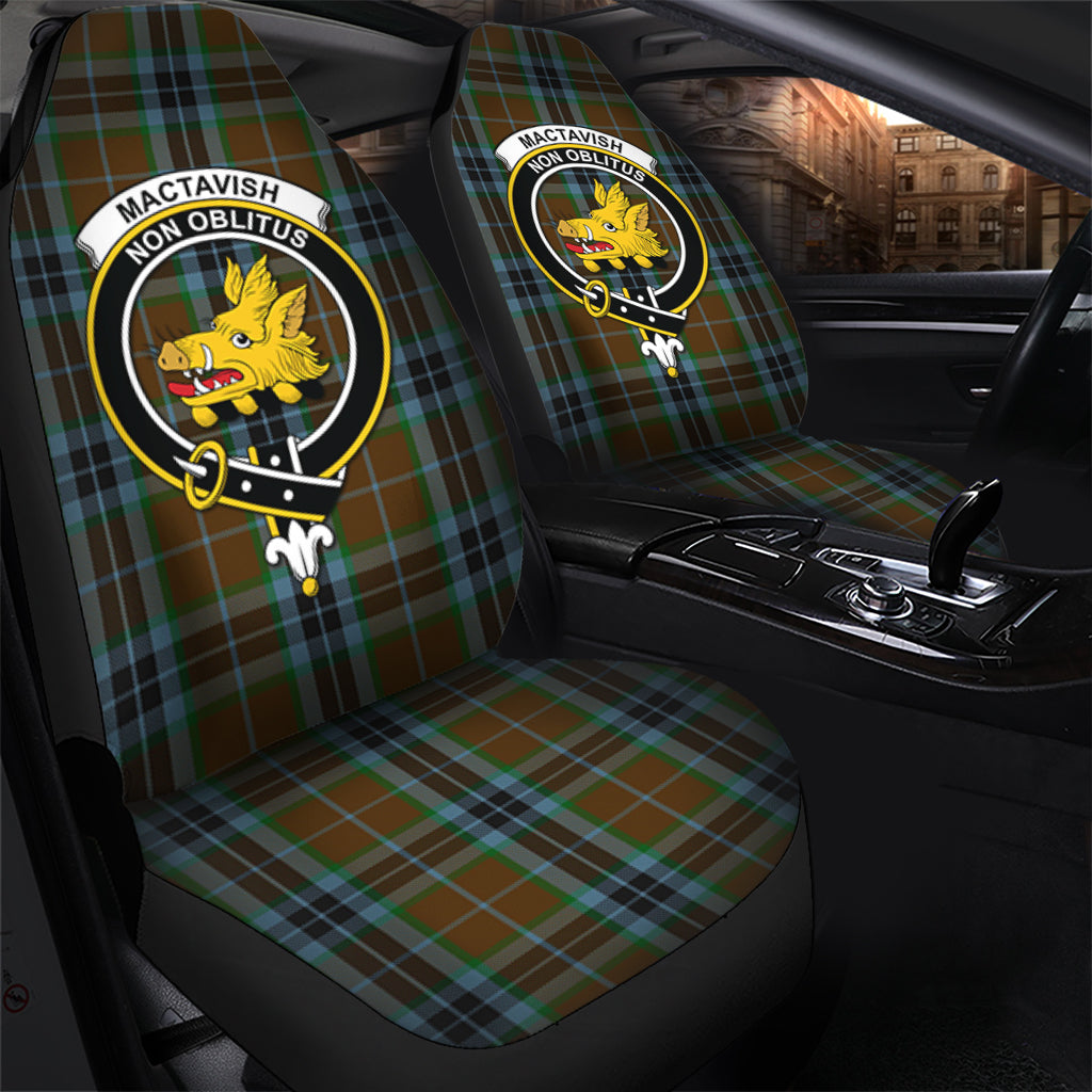 MacTavish Hunting Tartan Car Seat Cover with Family Crest - Tartanvibesclothing