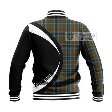 MacTavish Hunting Tartan Baseball Jacket with Family Crest Circle Style