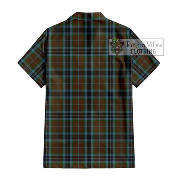 MacTavish Hunting Tartan Short Sleeve Button Shirt with Family Crest DNA In Me Style