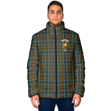 MacTavish Hunting Tartan Padded Jacket with Family Crest