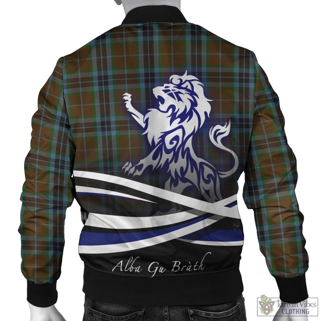 Tartan Vibes Clothing MacTavish Hunting Tartan Bomber Jacket with Alba Gu Brath Regal Lion Emblem