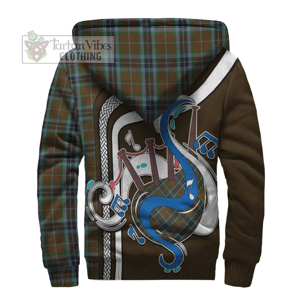 MacTavish Hunting Tartan Sherpa Hoodie with Epic Bagpipe Style - Tartanvibesclothing Shop