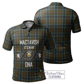 MacTavish Hunting Tartan Polo Shirt with Family Crest DNA In Me Style