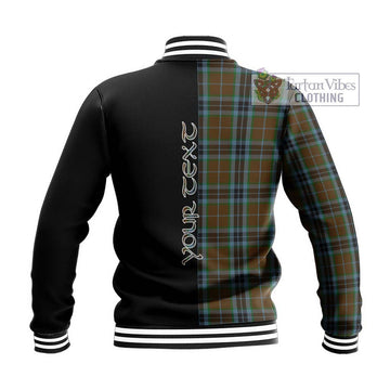 MacTavish Hunting Tartan Baseball Jacket with Family Crest and Half Of Me Style