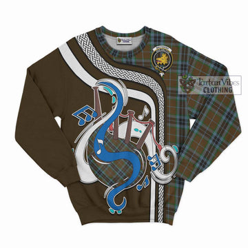 MacTavish Hunting Tartan Sweatshirt with Epic Bagpipe Style