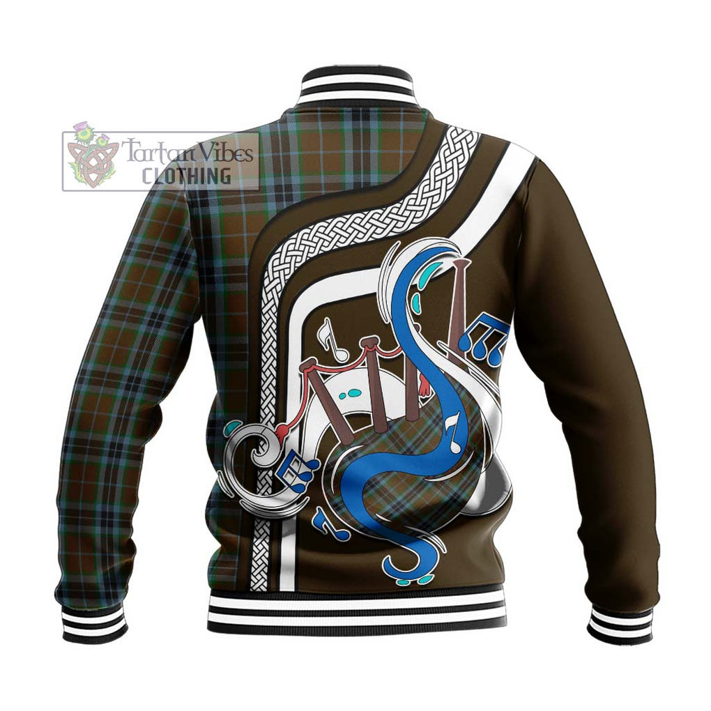 Tartan Vibes Clothing MacTavish Hunting Tartan Baseball Jacket with Epic Bagpipe Style