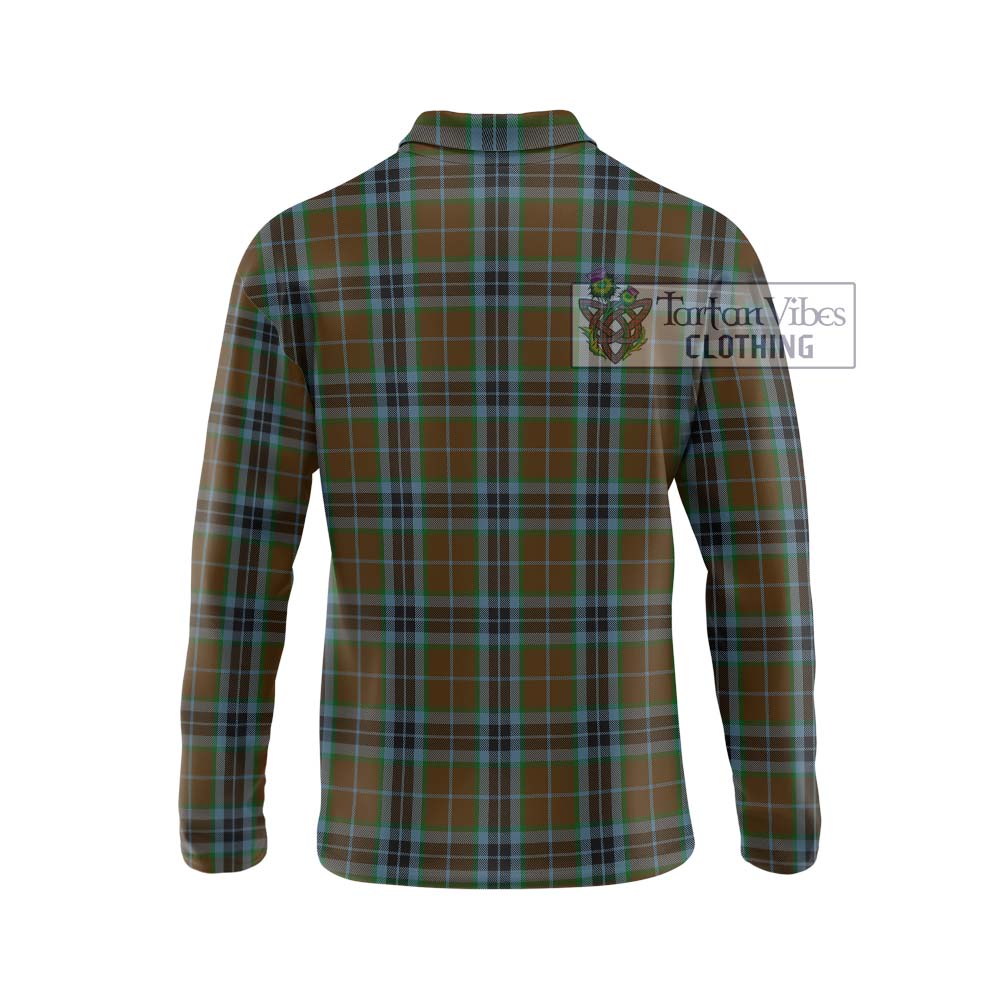 MacTavish Hunting Tartan Long Sleeve Polo Shirt with Family Crest DNA In Me Style - Tartanvibesclothing Shop