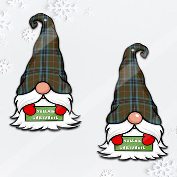 MacTavish Hunting Gnome Christmas Ornament with His Tartan Christmas Hat