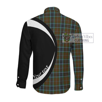 MacTavish Hunting Tartan Long Sleeve Button Up with Family Crest Circle Style