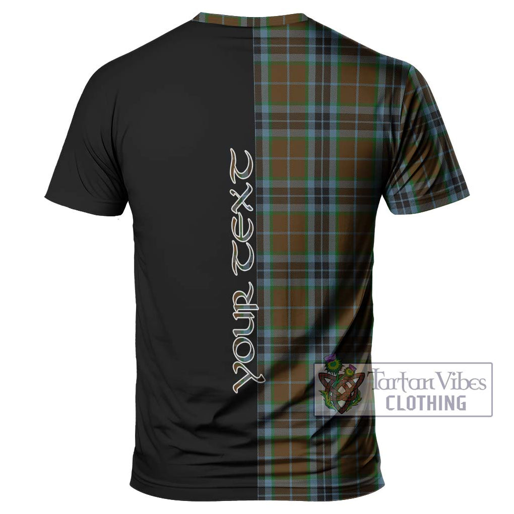 MacTavish Hunting Tartan T-Shirt with Family Crest and Half Of Me Style - Tartanvibesclothing Shop